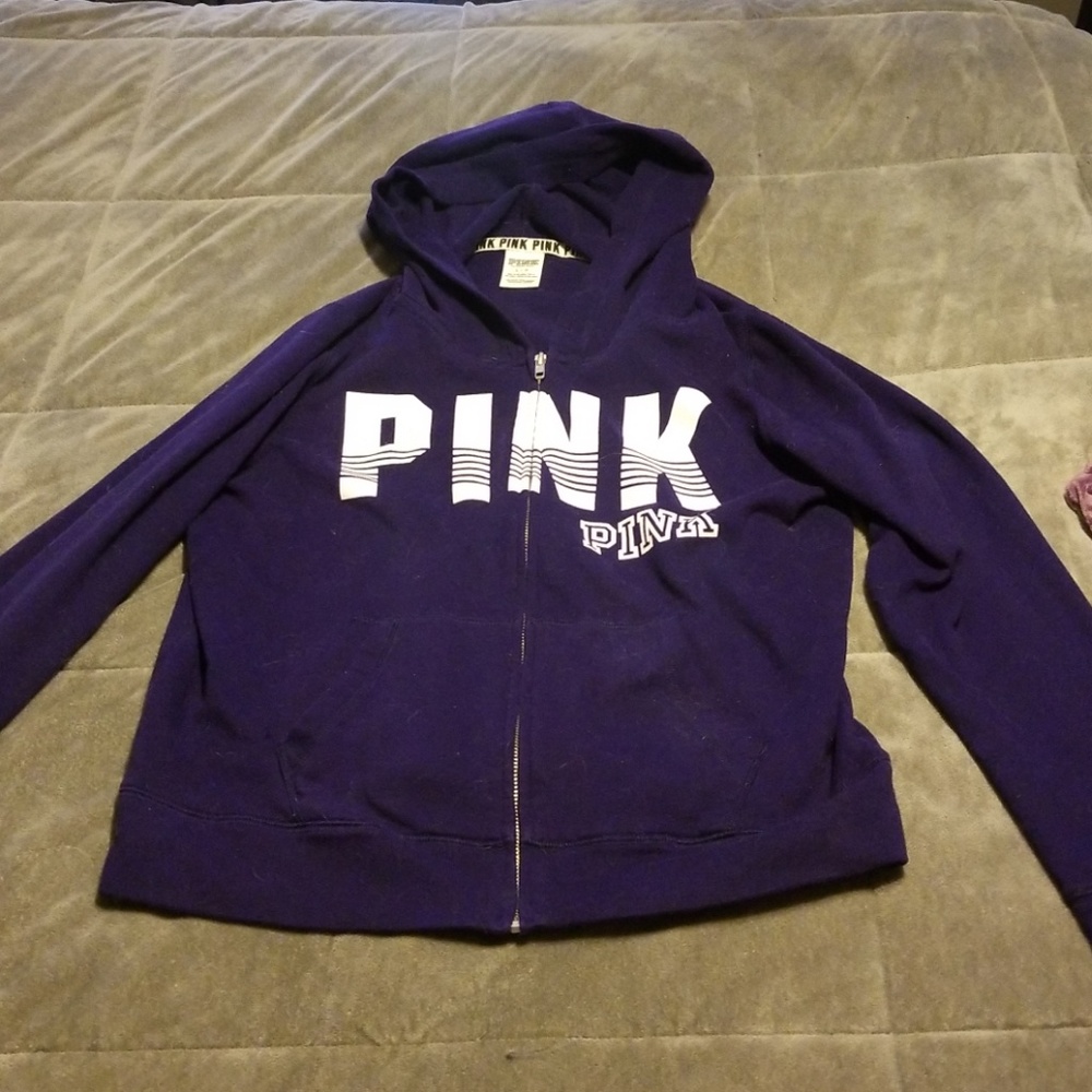 PINK full zip hoodie